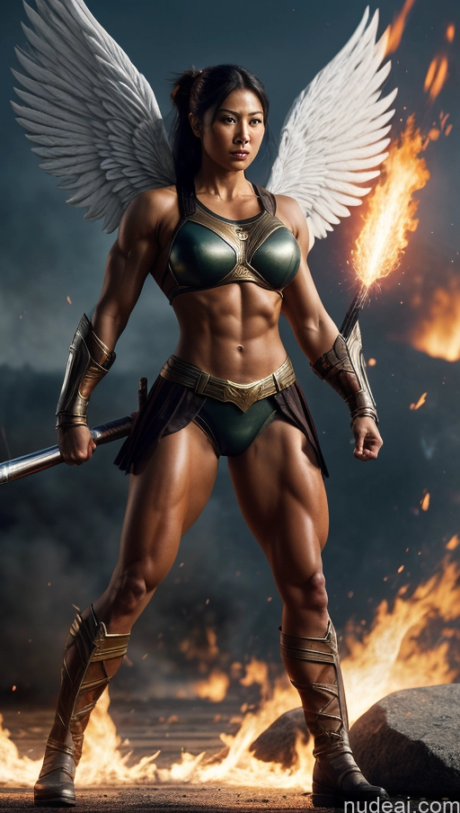 related ai porn images free for Perfect Boobs Angel Superhero Viking Battlefield Abs Bodybuilder Asian Muscular Black Hair Powering Up