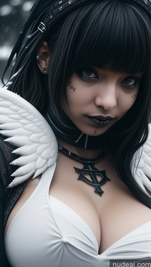 related ai porn images free for Huge Boobs Perfect Boobs Ethiopian Snow Close-up View Gothic Punk Girl Angel Athlete