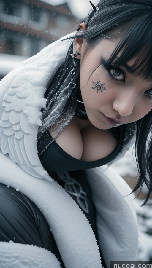 related ai porn images free for Huge Boobs Perfect Boobs Ethiopian Snow Close-up View Gothic Punk Girl Angel Athlete