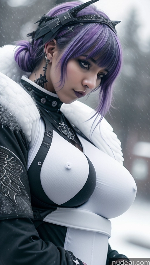 related ai porn images free for Ethiopian Snow Angel Athlete Perfect Boobs Close-up View Huge Boobs Gothic Punk Girl Purple Hair