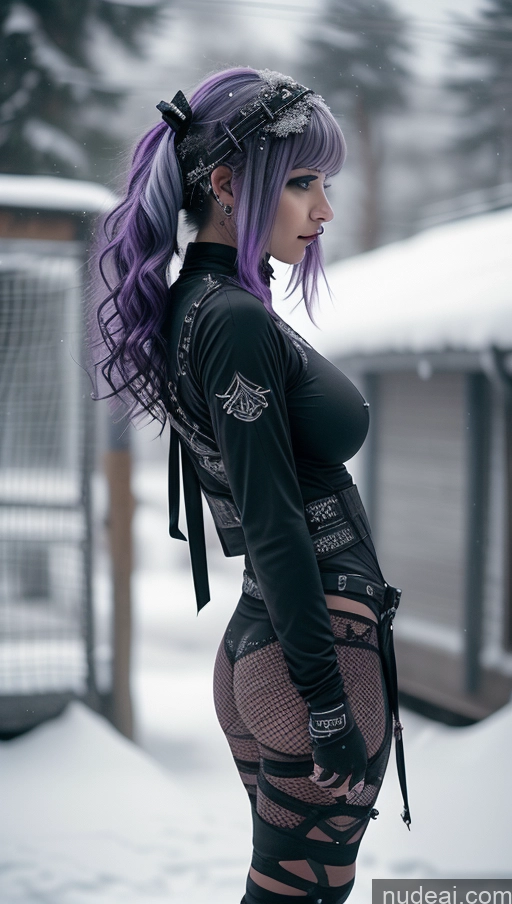 related ai porn images free for Ethiopian Snow Angel Athlete Perfect Boobs Close-up View Gothic Punk Girl Purple Hair