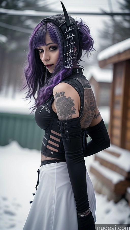 related ai porn images free for Ethiopian Snow Angel Athlete Perfect Boobs Close-up View Gothic Punk Girl Purple Hair