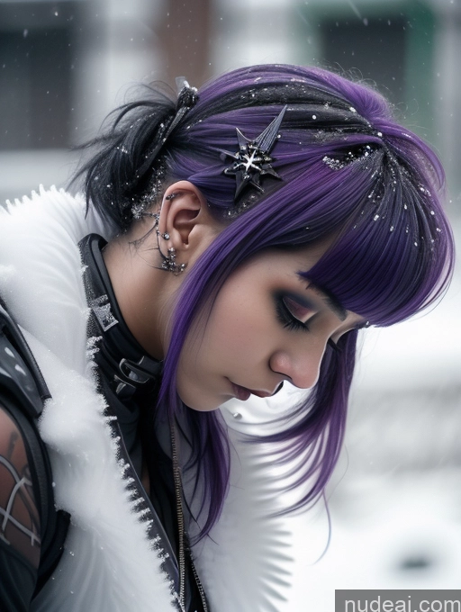 related ai porn images free for Athlete Perfect Boobs Purple Hair Ethiopian Snow Close-up View Angel Gothic Punk Girl