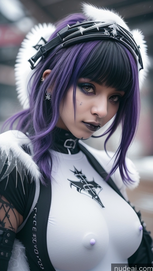 related ai porn images free for Athlete Perfect Boobs Purple Hair Ethiopian Snow Close-up View Angel Gothic Punk Girl