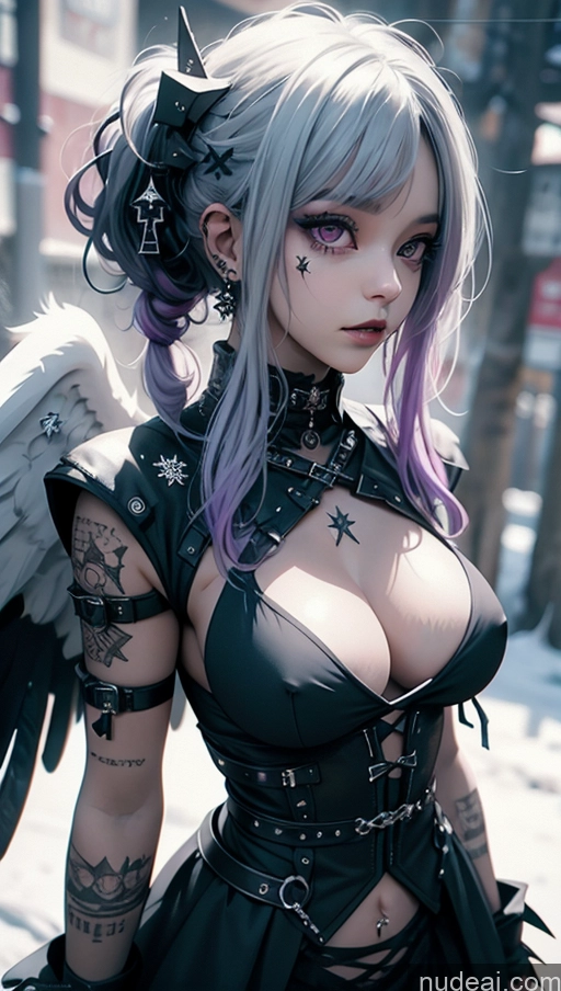 related ai porn images free for Athlete Perfect Boobs Purple Hair Ethiopian Snow Close-up View Angel Gothic Punk Girl