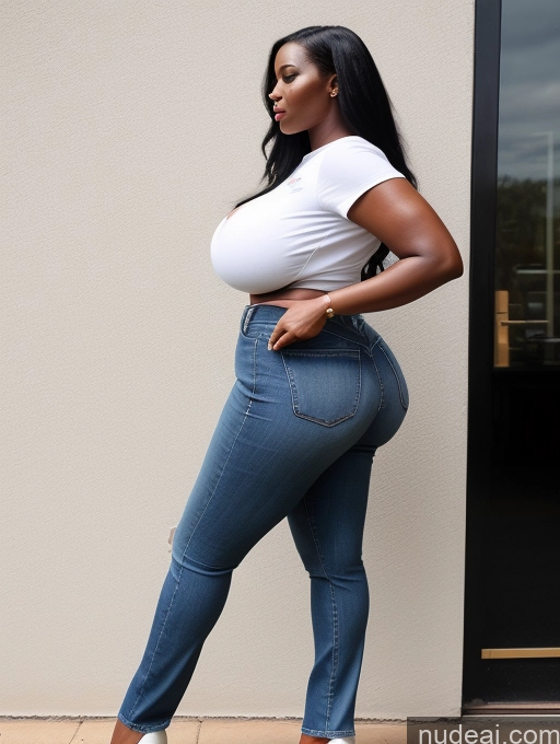 related ai porn images free for Woman One Huge Boobs Perfect Boobs Big Ass Big Hips Thick Perfect Body 30s Black Hair Long Hair African Side View High Heels Jeans Shirt