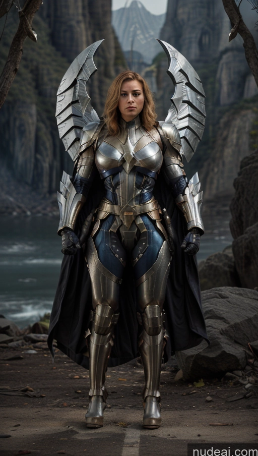 Busty Abs Captain Marvel Bodybuilder Muscular Mech Suit Powering Up Fantasy Armor Sci-fi Armor Knight Space Suit Regal Chastity Belt Has Wings Hawkgirl