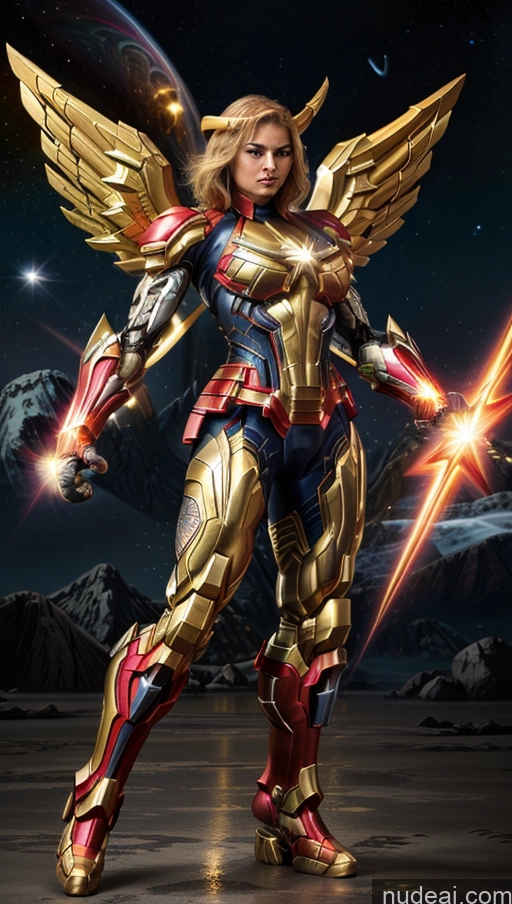 related ai porn images free for Busty Abs Captain Marvel Bodybuilder Muscular SuperMecha: A-Mecha Musume A素体机娘 Has Wings Powering Up