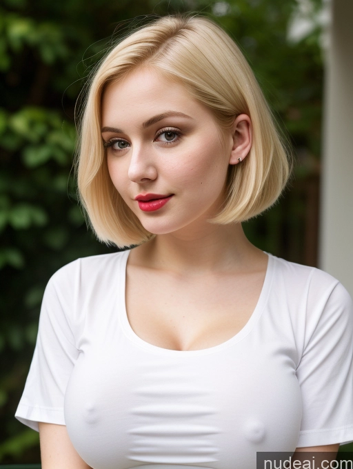 related ai porn images free for Busty Perfect Boobs Beautiful Lipstick Thick Fairer Skin 18 Blonde Bobcut Russian Close-up View Shirt