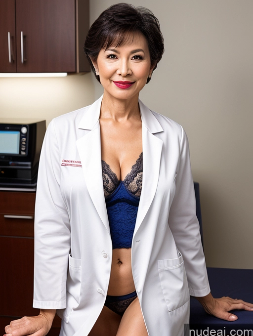 related ai porn images free for Milf Perfect Boobs Lipstick Pixie Asian Bra Doctor Lab Coat Cleavage Partially Nude Dark Lighting 60s