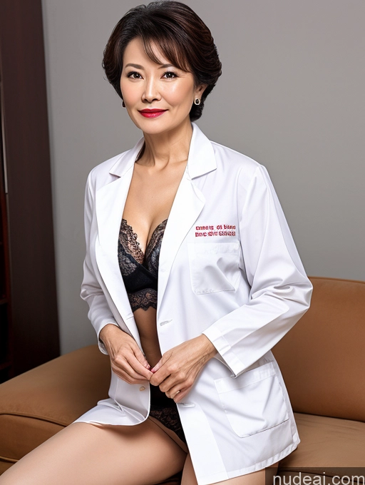 related ai porn images free for Milf Perfect Boobs Lipstick Pixie Bra Doctor Lab Coat Cleavage Partially Nude Dark Lighting 60s Chinese Spreading Legs