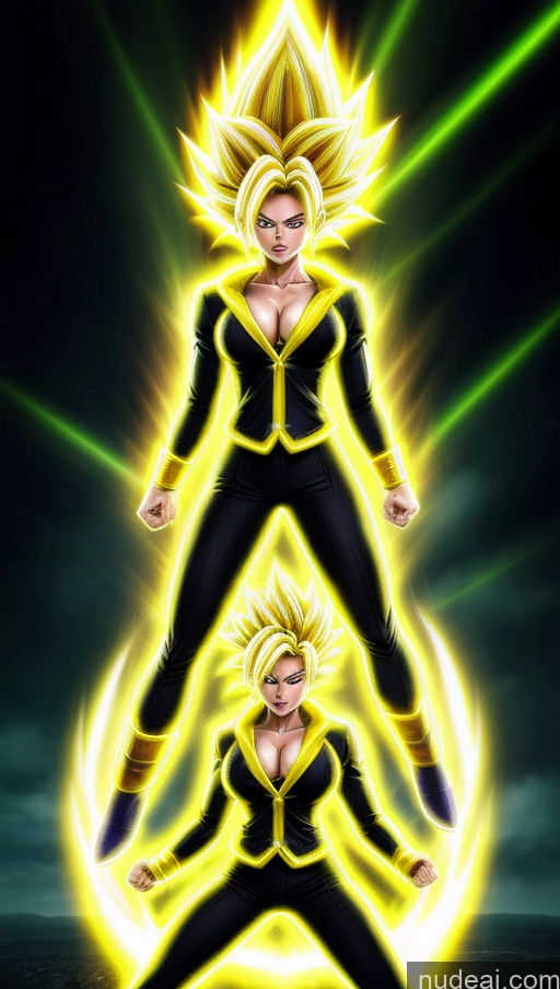 related ai porn images free for Suit Super Saiyan Powering Up Neon Lights Clothes: Yellow One