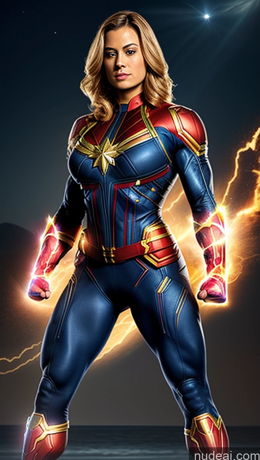 related ai porn images free for Suit Captain Marvel Bodybuilder Muscular Abs Busty Powering Up