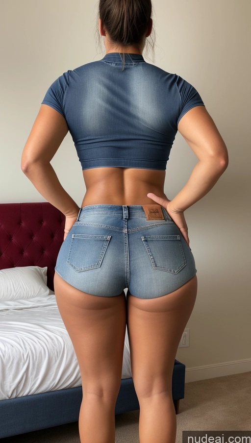 related ai porn images free for Athlete Big Ass Big Hips Jeans Bedroom Short Shorts Back View