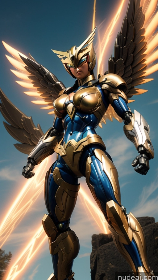 related ai porn images free for Perfect Boobs SSS: A-Mecha Musume A素体机娘 Powering Up Hawkgirl Muscular Abs