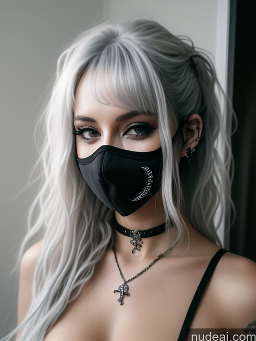 related ai porn images free for Busty Perfect Boobs Close-up View Gothic Punk Girl Model Perfect Body Beautiful 18 White Hair Curly Hair Russian Bedroom Nude Detailed One Face Mask