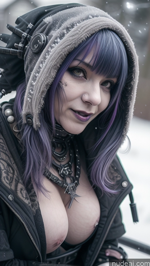 related ai porn images free for Milf Busty Perfect Boobs Laughing Purple Hair Nigerian Snow Close-up View Nude Steampunk Gothic Punk Girl