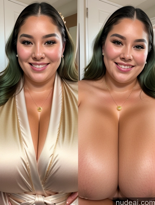 related ai porn images free for Miss Universe Model Busty Huge Boobs Perfect Boobs Beautiful Thick Chubby Fat 30s Happy Filipina Close-up View Bathrobe Onoff Cleavage Green Hair Satin Gold Jewelry Pearl Jewelry Jewelry Diamond Jewelry