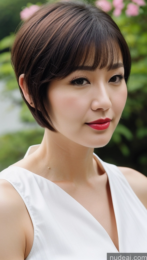 related ai porn images free for Woman One Huge Boobs Beautiful Lipstick Fairer Skin 40s Short Hair Korean Dress Traditional Close-up View Detailed