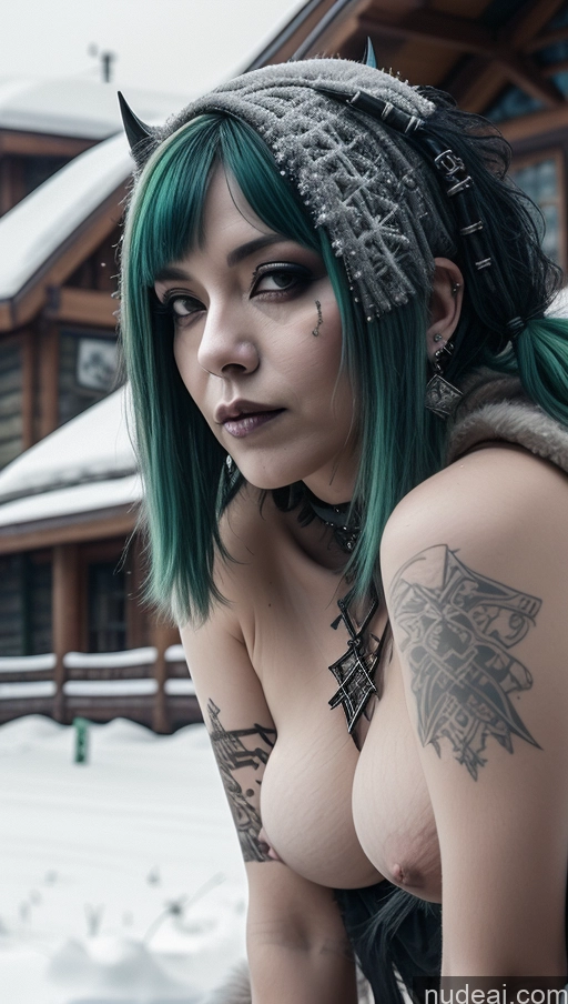 related ai porn images free for Milf Busty Perfect Boobs Polynesian Snow Close-up View Nude Gothic Punk Girl Green Hair