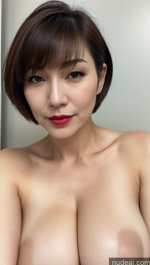 related ai porn images free for Woman One Huge Boobs Beautiful Lipstick Fairer Skin 40s Short Hair Korean Close-up View Detailed