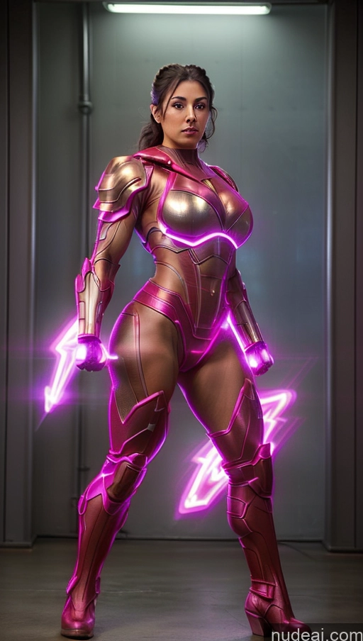 related ai porn images free for Mech Suit Sci-fi Armor Muscular Abs Perfect Boobs Neon Lights Clothes: Purple Has Wings Lipstick Powering Up Mary Thunderbolt Bodybuilder