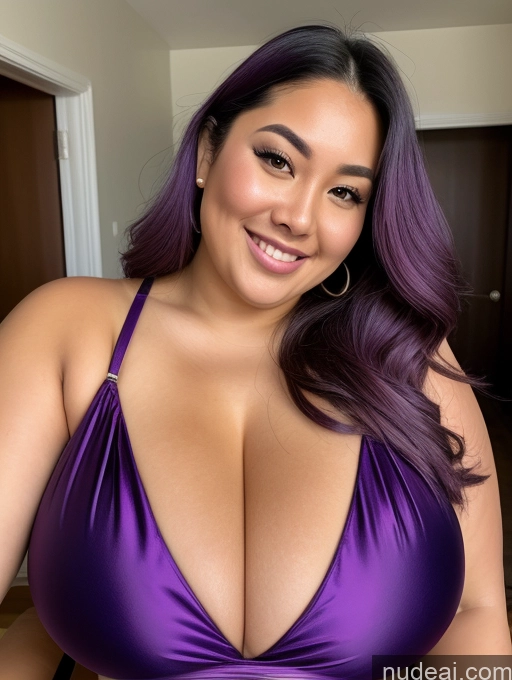 related ai porn images free for Sorority Busty Huge Boobs Beautiful Perfect Boobs Thick Chubby Fat 30s Happy Purple Hair Filipina Close-up View One Piece Swimsuit Satin