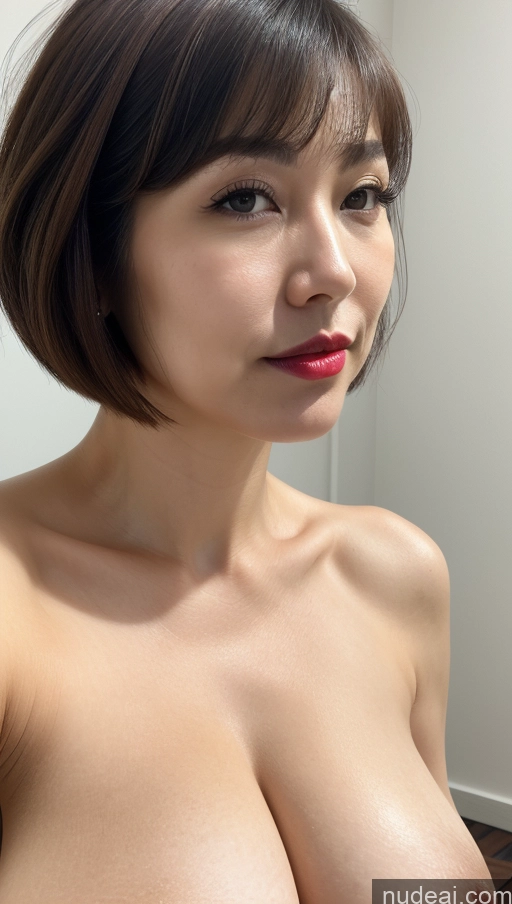 related ai porn images free for Woman One Huge Boobs Beautiful Lipstick Fairer Skin 40s Short Hair Korean Close-up View Detailed