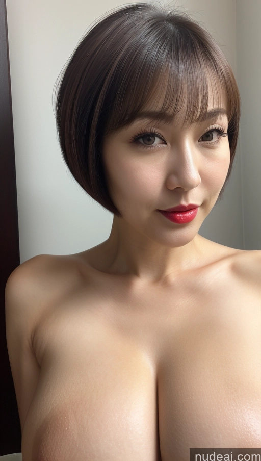 related ai porn images free for Woman One Huge Boobs Beautiful Lipstick Fairer Skin 40s Short Hair Korean Close-up View Detailed