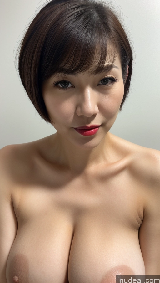 related ai porn images free for Woman One Huge Boobs Beautiful Lipstick Fairer Skin 40s Short Hair Korean Close-up View Detailed