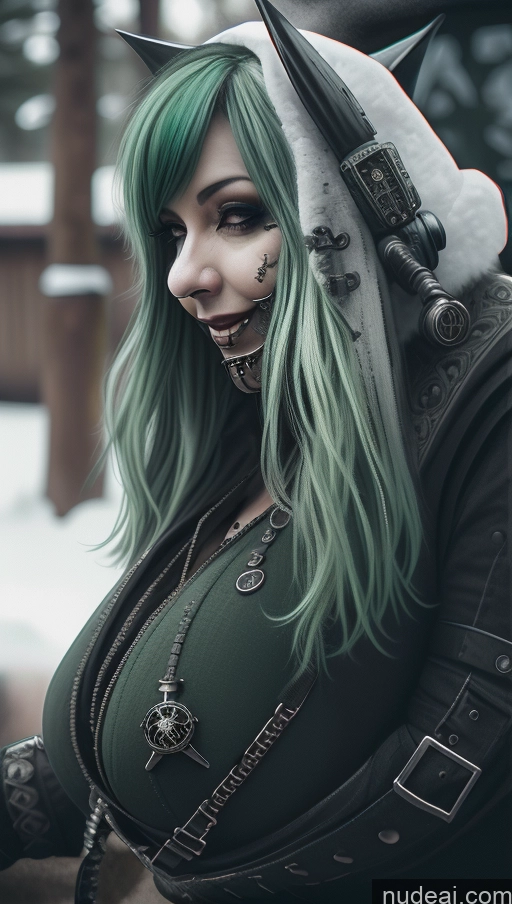 ai nude image of arafed woman with green hair and a hoodie with horns pics of Milf Chubby Green Hair Ethiopian Snow Laughing Steampunk Busty Fallout Close-up View Huge Boobs Perfect Boobs Gothic Punk Girl Cleavage