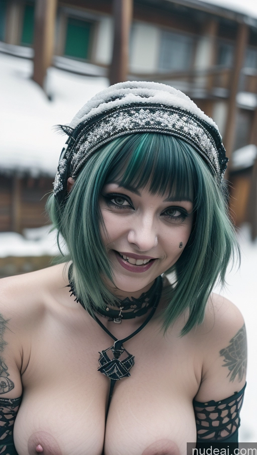 related ai porn images free for Milf Busty Perfect Boobs Chubby Green Hair Ethiopian Snow Close-up View Gothic Punk Girl Laughing