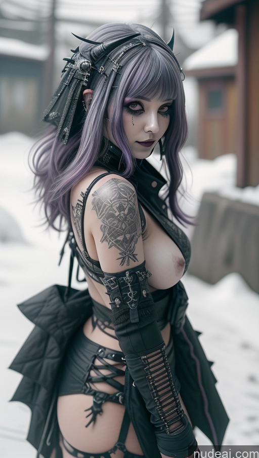 related ai porn images free for Milf Chubby Ethiopian Snow Futuristic Busty Goth Close-up View Perfect Boobs Gothic Punk Girl Purple Hair Topless Laughing