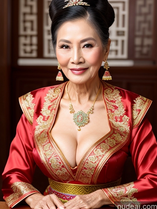 related ai porn images free for Beautiful Hair Bun Vietnamese Miss Universe Model Traditional 70s Cleavage