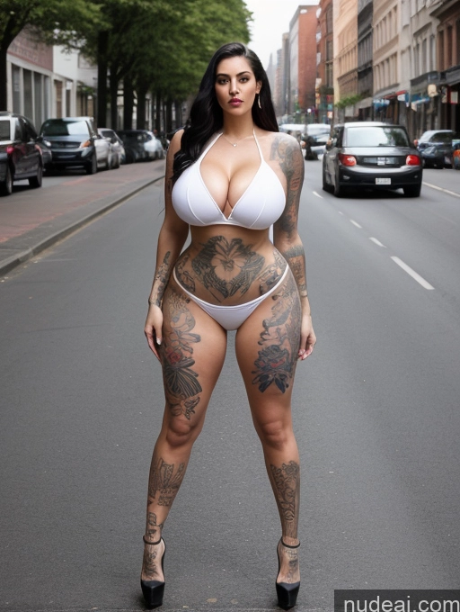 related ai porn images free for Huge Boobs Tattoos Big Ass Thick Tall Perfect Body Fairer Skin Black Hair Street High Heels Cleavage Full Frontal