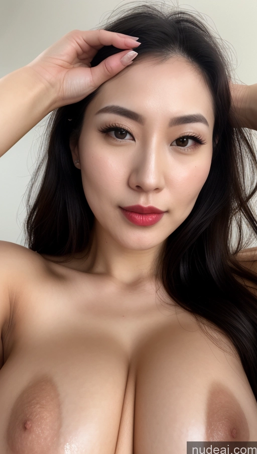 related ai porn images free for Model One Huge Boobs Beautiful Fairer Skin 30s Slicked Korean Close-up View Black Hair Lipstick Cumshot Simple Detailed