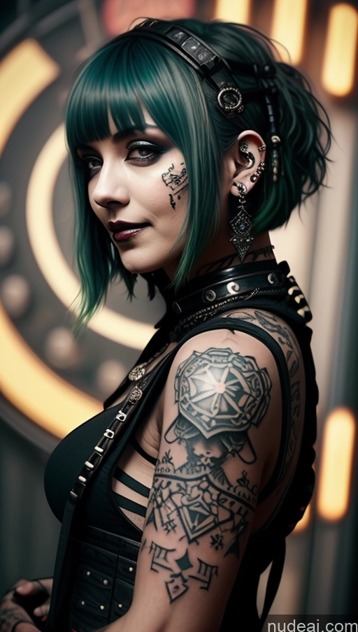 related ai porn images free for Milf Chubby Short Hair Ethiopian Tattoos Gothic Punk Girl Club Close-up View Green Hair Steampunk Laughing Perfect Boobs Busty