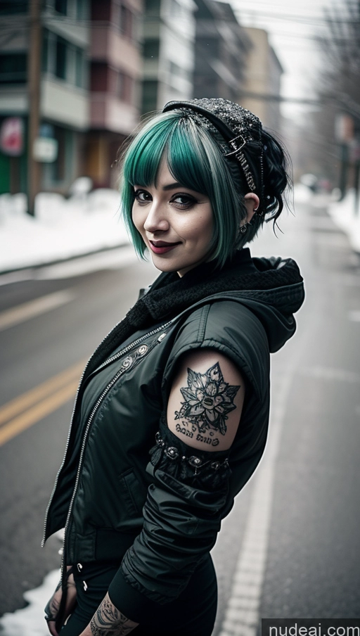 related ai porn images free for Milf Chubby Short Hair Ethiopian Tattoos Gothic Punk Girl Green Hair Laughing Perfect Boobs Busty Jacket Close-up View Snow