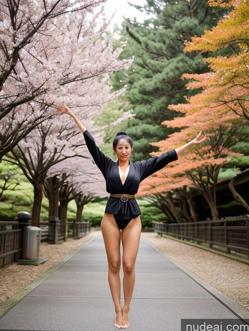 ai nude image of araffe woman in a black swimsuit is posing for a picture pics of Beautiful Muscular Abs Big Ass Big Hips Long Legs Perfect Body 18 Short Black Hair Japanese Front View Pubic Hair Busty Perfect Boobs Kimono Hair Bun Miss Universe Model T-pose