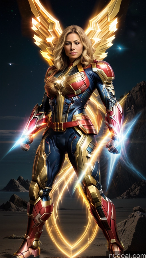 related ai porn images free for Several Bodybuilder Busty Muscular Abs Powering Up Captain Marvel SuperMecha: A-Mecha Musume A素体机娘 Has Wings