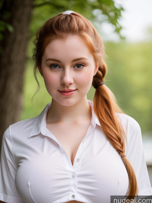 related ai porn images free for Busty Perfect Boobs Beautiful Fairer Skin Thick 18 Ginger Russian Close-up View Shirt Ponytail