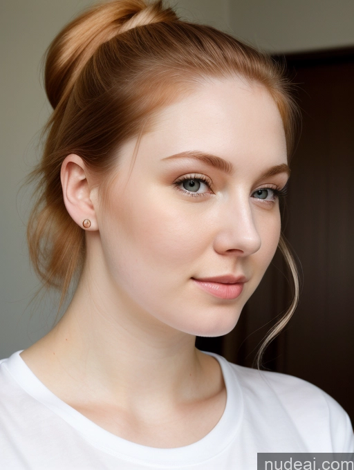 related ai porn images free for Busty Perfect Boobs Beautiful Fairer Skin Thick 18 Ginger Russian Close-up View Shirt Ponytail