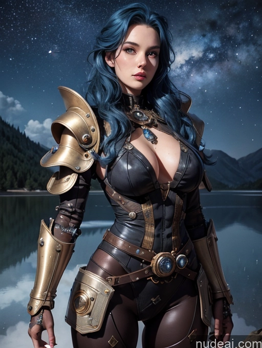 related ai porn images free for Cyborg Jewelry Diamond Jewelry Sci-fi Armor Steampunk Stylish 70s Blue Hair Lake Stargazing