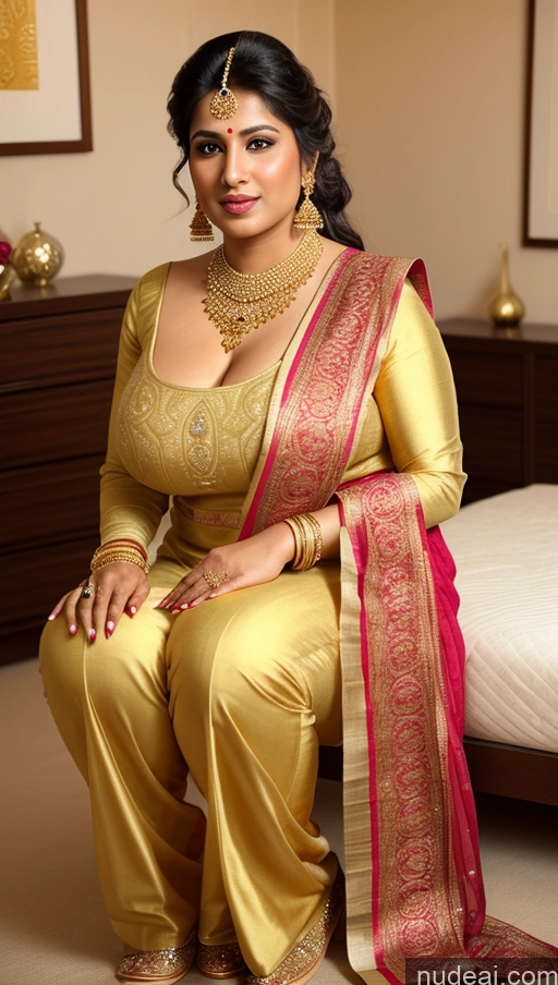 related ai porn images free for Woman Huge Boobs Chubby Fat Big Hips 40s Sexy Face Black Hair Ponytail Indian 3d Bedroom Front View Spreading Legs Salwar Traditional Wedding Gold Jewelry Bright Lighting