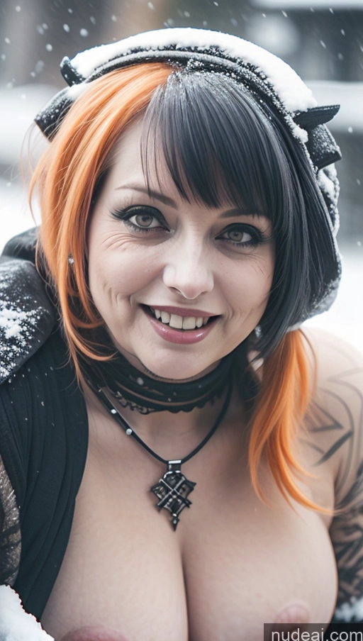 related ai porn images free for Chubby Laughing Ginger Ethiopian Snow Close-up View AliceDV Milf Busty Perfect Boobs Gothic Punk Girl