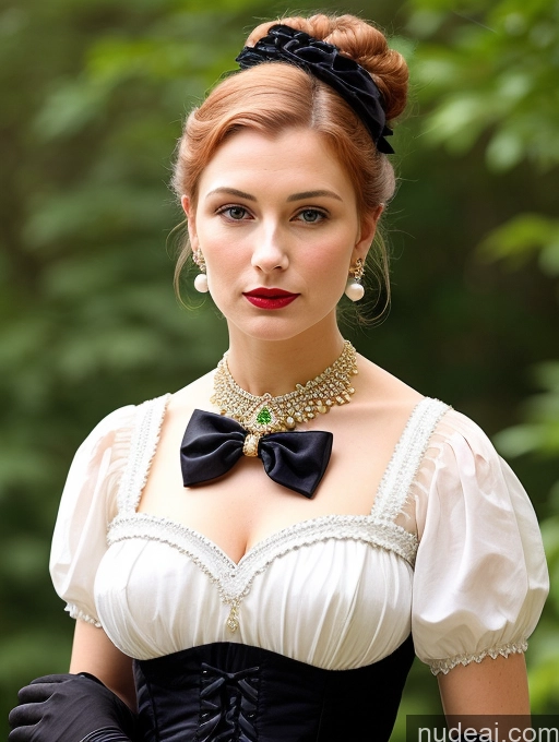 related ai porn images free for Milf Busty Skinny Short Lipstick 18 Sad Shocked Hair Bun Front View Dress Traditional Victorian Bows Gloves Pearl Jewelry French Ginger