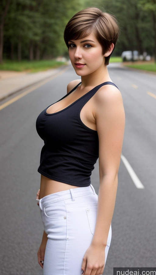 related ai porn images free for Busty Perfect Boobs Beautiful Thick Big Hips Fairer Skin 18 Brunette Short Hair Russian Jeans Tank Top Casual