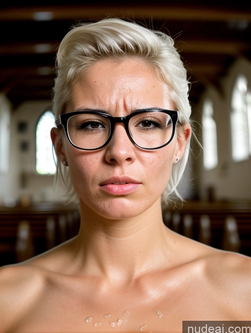 related ai porn images free for Athlete Two Perfect Boobs Glasses Perfect Body Oiled Body 20s Orgasm Angry Serious Short White Hair Messy Film Photo Front View Nude Cumshot Church
