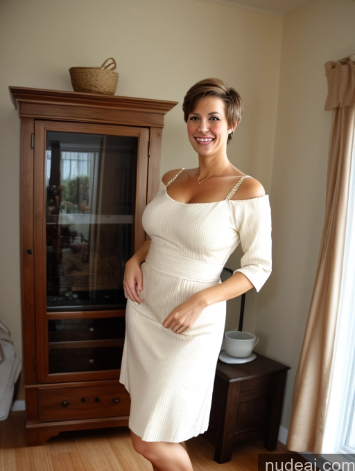 ai nude image of pregnant woman in white dress standing in front of a cabinet pics of Busty Big Ass Big Hips Long Legs Tall Pubic Hair Happy Brunette Pixie White Wife Or Girlfriend Full Frontal Dress Pantyhose Traditional 50s