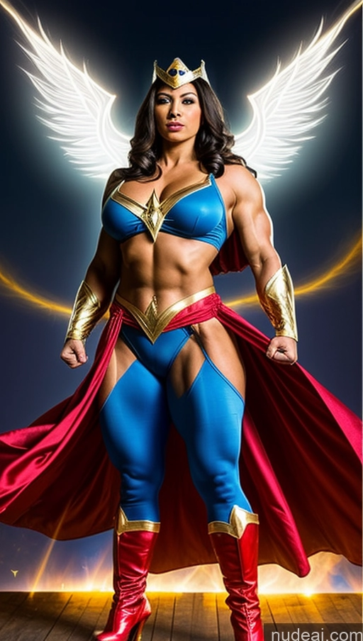 related ai porn images free for Bodybuilder Several Busty Persian Superhero Regal Powering Up